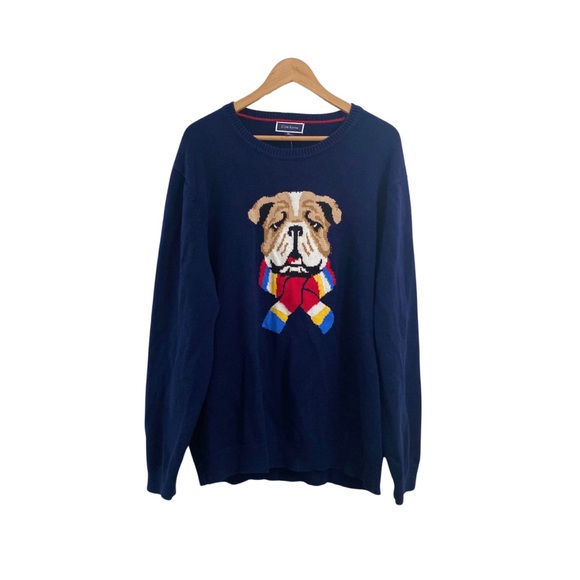 Club Room Men's Cashmere Crew Neck Sweater Blue Size Large